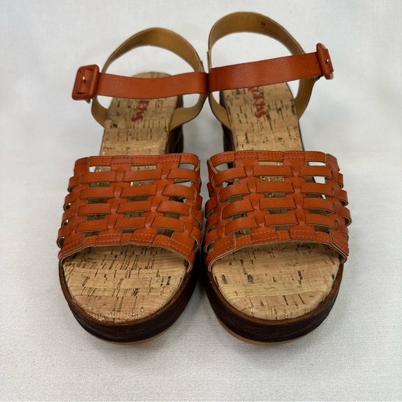 Korks Marley Wedge Heel Sandal Orange 8 - Picture 3 of 12